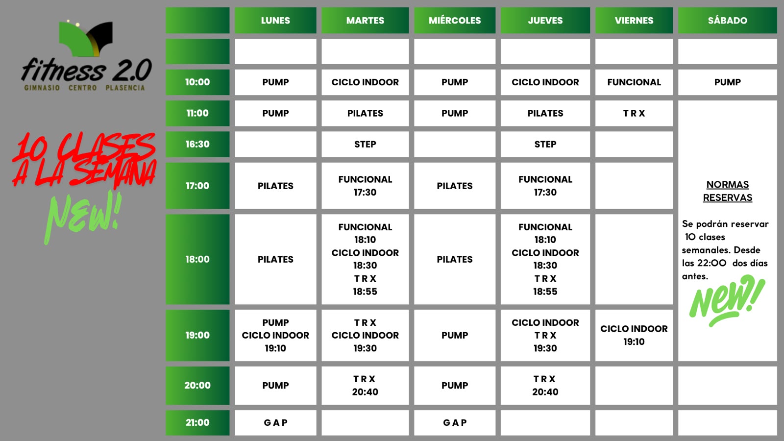 Actividades colectivas Fitness 2.0